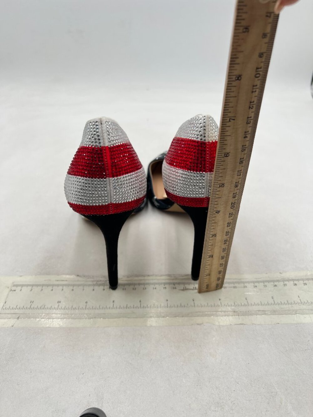 Flag Women Formal Dress Shoes Pointed Toe D'Orsay High Heels Sexy Versatile Pump - Picture 5 of 9
